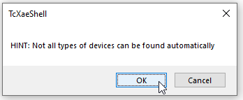 TwinCAT IO Scan HINT