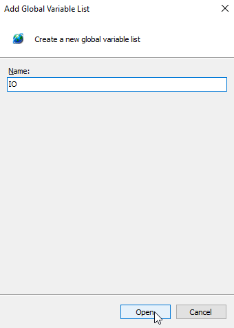 TwinCAT create a new global variable list