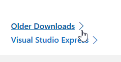Visual Studio Older Downloads
