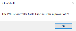TwinCAT Cycle Time power of 2!