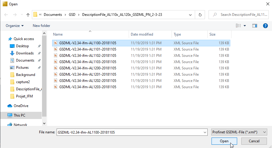 IFM AL1100 Master IO-Link Profinet GSDML
