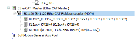 Codesys coupleur BK1120 configuré