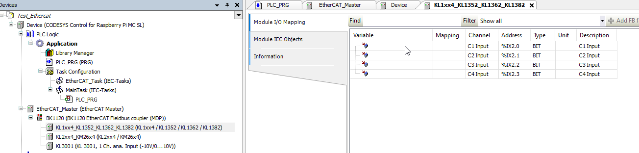 Codesys affectation des variables