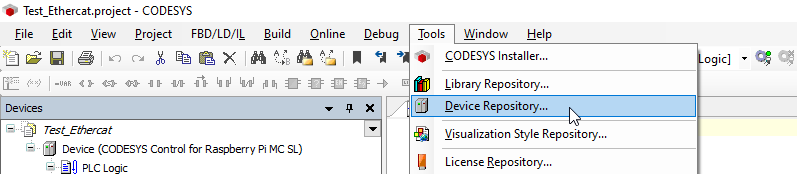 Codesys Device Repository