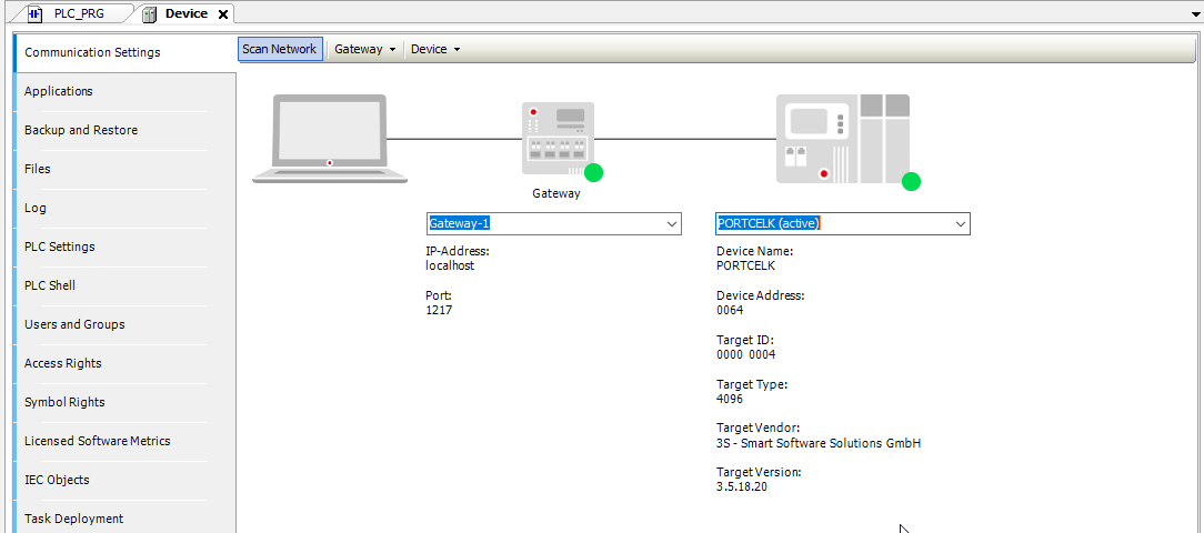 Codesys connexion Runtime