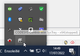 Codesys Control Win SysTray