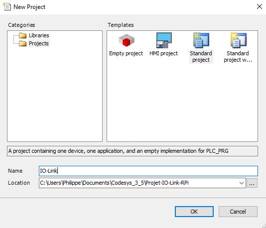 Codesys New Project