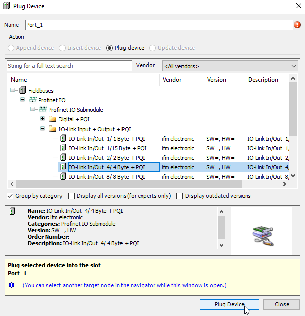 Codesys Plug Device IO-Link