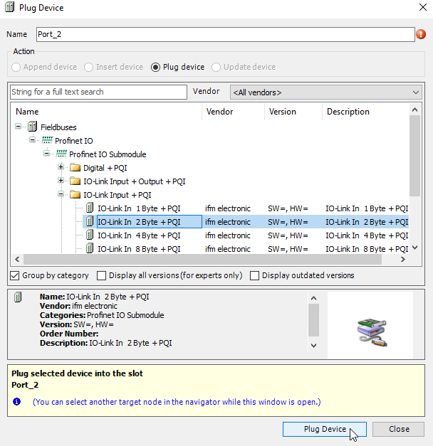 Codesys IO-Link 2 Bytes + PQI