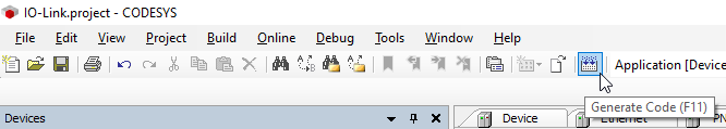 Codesys Generate (F11)