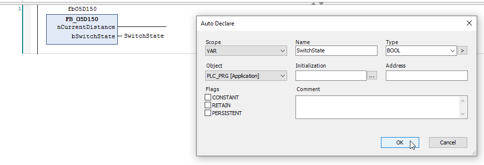 Codesys Auto Declare VAR SwitchState