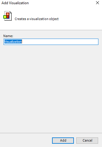 Codesys creates a visualization object