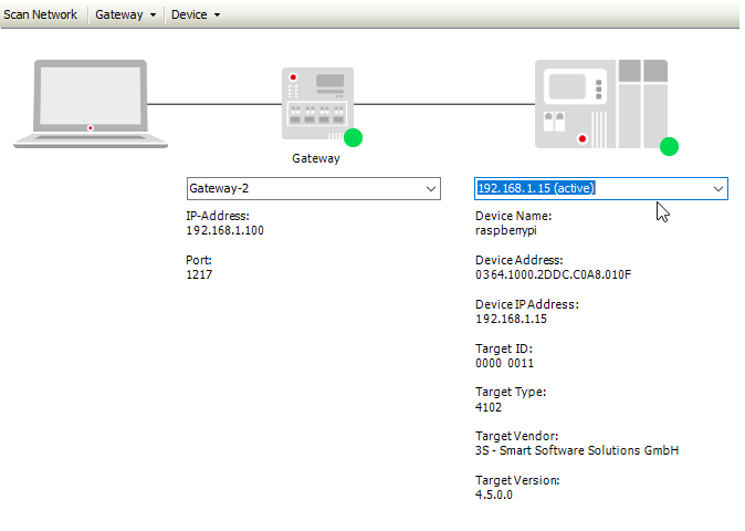 Codesys connexion active