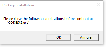 Codesys fermeture