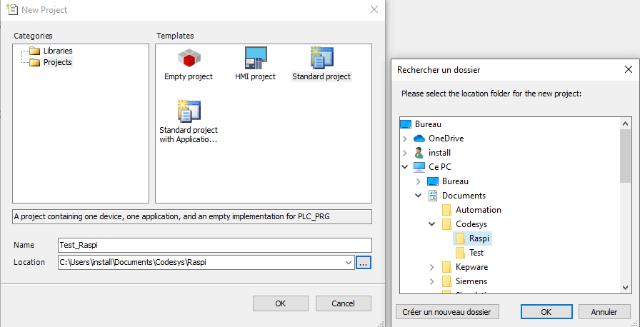 Codesys Projet Raspberry Pi