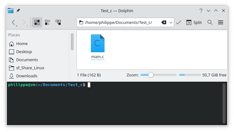 Fichier source et terminal